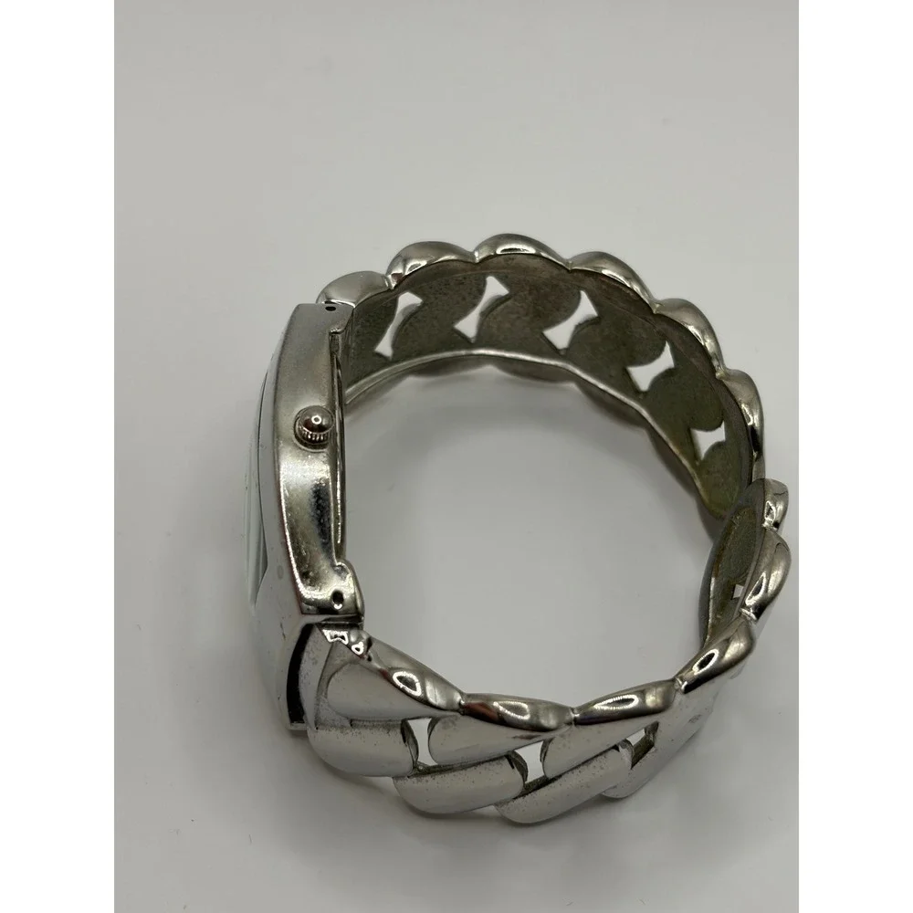 Studio Time Silver‎ Tone Rectangular Face Quartz Women's Watch